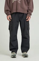 PacSun Black Nylon Baggy Cargo Pants