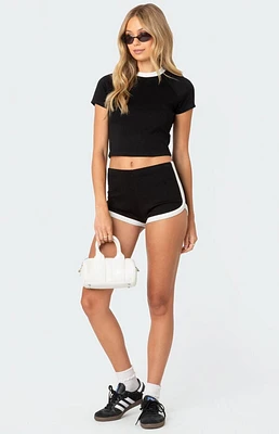 Edikted Elana Contrast Micro Shorts