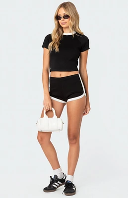 Edikted Elana Contrast Micro Shorts