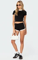 Edikted Elana Contrast Micro Shorts