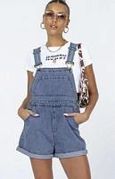 Kacey Denim Short Overalls