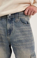 Pacsun Dylan Baggy Cargo Jeans Medium Indigo