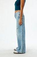 Levi's Light Indigo Ripped '94 Baggy Wide Leg Jeans