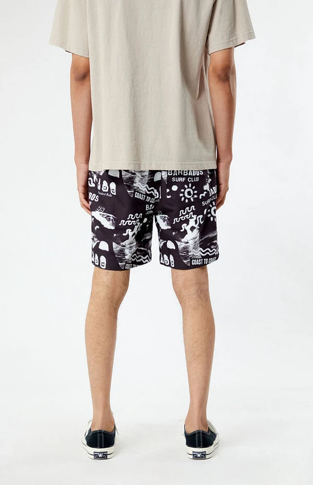 Pacsun Surf Club Print 6.5" Swim Trunks