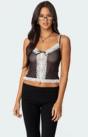 Edikted Polka Dot Sheer Mesh Tank Top