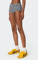 Edikted Stripey Ribbed Micro Shorts