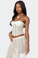 Edikted Ines Sheer Crochet Corset