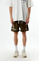 Civil Script Classic Olive Mesh Basketball Shorts