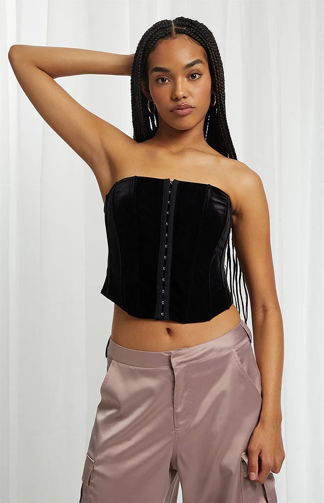 Beverly & Beck Sienna Strapless Velvet Tube Top