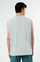 PacSun Silver Solid Muscle Tank Top