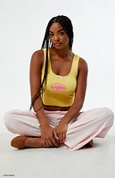 Polly Pocket Yellow Lace Trim Tank Top
