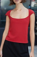 John Galt Red Ella Top