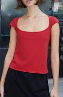 John Galt Red Ella Top