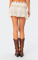 Edikted Jaslene Crochet Mini Skirt