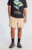 Pacsun Tan Striped Volley Shorts