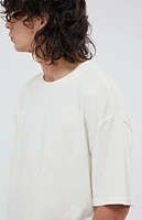 PS Basics Off White Loch Solid Oversized T-Shirt