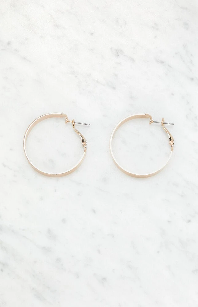 LA Hearts Large Chunky Hoop Earrings