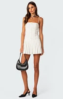 Edikted Perri Pleated Corset Mini Dress