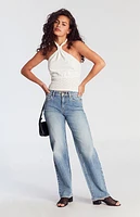 Pacsun Jordyn Stretch Low Rise Straight Leg Jeans Medium Indigo