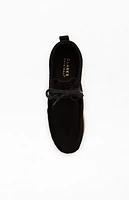 Clarks Black Suede Wallabee Eden Shoes