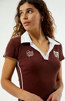 Daisy Street 1992 Ribbed Polo Mini Dress