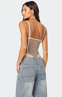 Edikted Cabaret Lacey Sheer Mesh Bodysuit