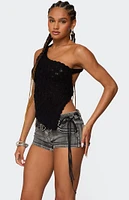 Edikted Codi Backless Asymmetric Knit Top