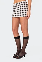 Edikted Junie Gingham Printed Mini Skirt