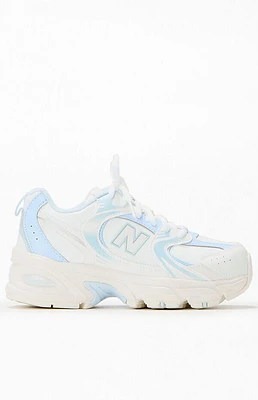 New Balance Kids Off White & Blue 530 Shoes