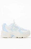 New Balance Kids Off White & Blue 530 Shoes