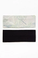 LA Hearts 2 Pack Camo & Black Soft Headbands