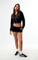 True Religion Crystal Lips Velour Micro Hot Shorts