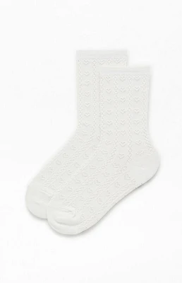John Galt Heart Pointelle Socks
