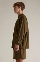 Fear of God Essentials Olive Long Sleeve T-Shirt