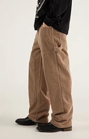 PacSun Tan Corduroy Baggy Carpenter Pants