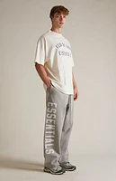 Fear of God Essentials Dark Heather Oatmeal Fleece Relaxed Sweatpants