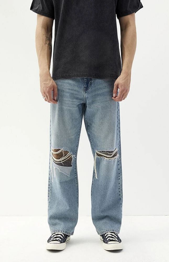 Pacsun Medium Indigo Baggy Panel Jeans