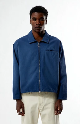 PacSun Blue Washed Canvas Gas Jacket