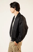 Pacsun Black Nylon Bomber Jacket