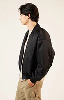 PacSun Black Nylon Bomber Jacket