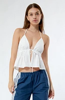 LA Hearts Tie Front Babydoll Top