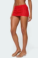 Edikted Leola Ladder Knit Mini Skirt