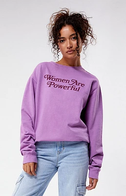 ONE DNA Women Are Powerful Crew Neck Sweatshirt