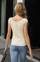 John Galt Cream Bodice Top