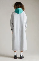 Fear of God Essentials Women's Light Heather Grey Mint Leaf Nylon Fleece Hooded Dress