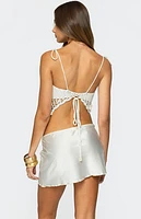 Edikted Shelley Asymmetric Crochet Top