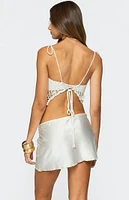 Edikted Shelley Asymmetric Crochet Top