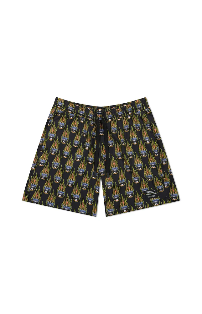 WeSC America Inc 8 Balls OF Fire AOP Austin Shorts