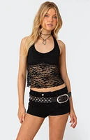 Edikted Tia Sheer Lace Halter Top