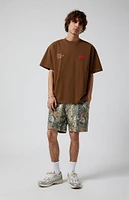 PacSun Camo Fleece Volley Sweat Shorts